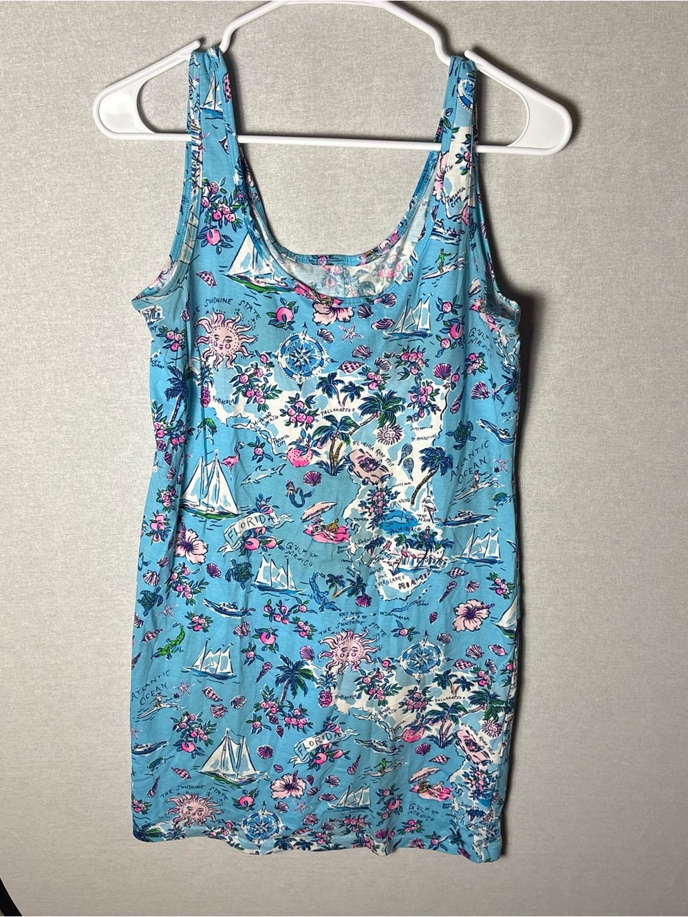 Lilly Pulitzer Newberri Florida Road Trip Pima Cotton Dress Size small